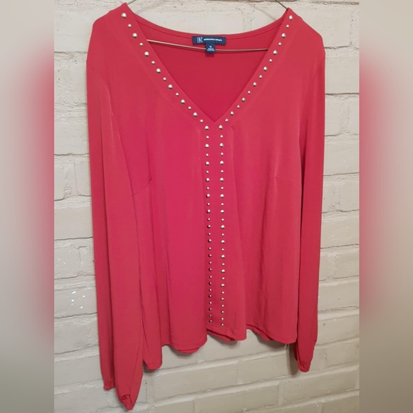 I.N.C. International Concepts Women's Gold Studded Top - Picture 2 of 4